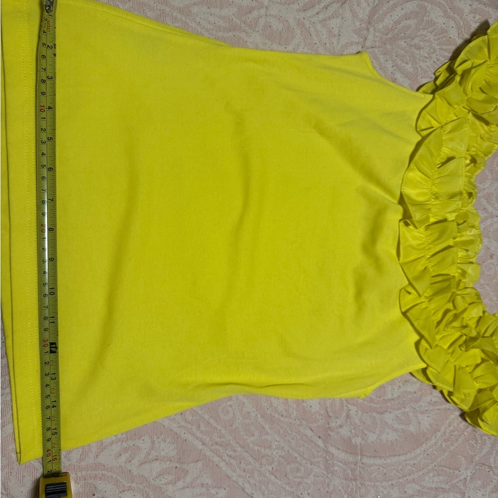 Gregory Bright Yellow Ruffled Blouse - Picture 2 of 3